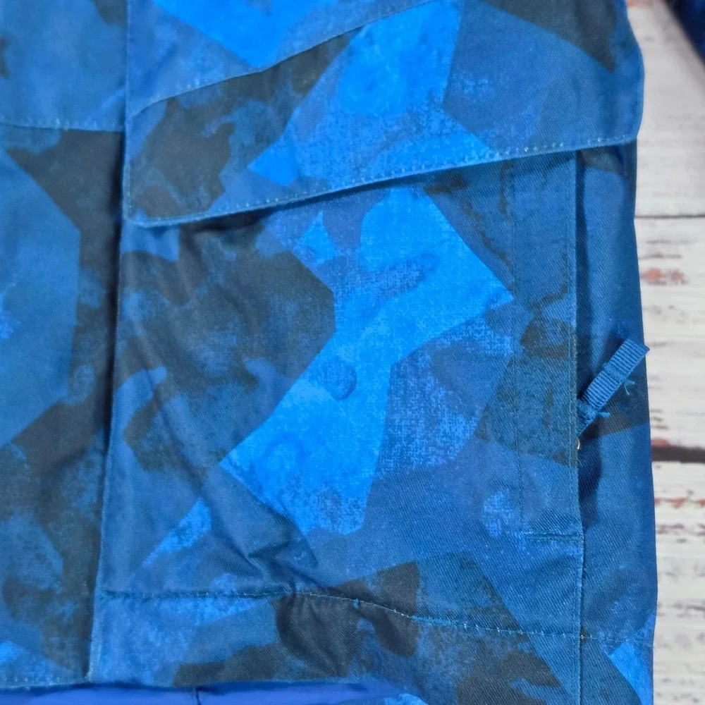 Columbia Interchange Jacket Kids XXS Blue Excellent 3-in-1 Camo Omni-Heat